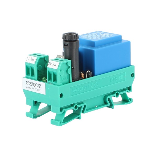 Woertz 45220C/2 Miniature Regulated Power Supply th 35 230v ac 24vdc